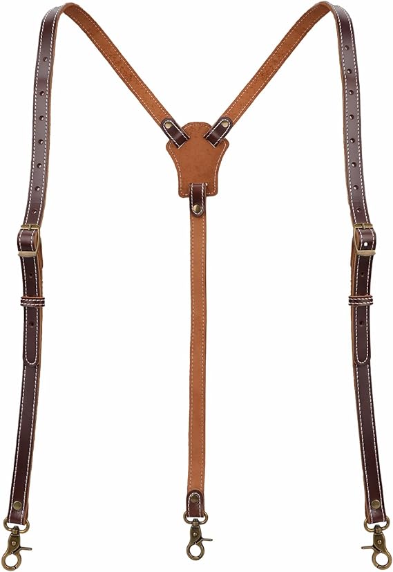 3mm 가죽 서스펜더 빈티지 조절 가능 남성용 브레이스